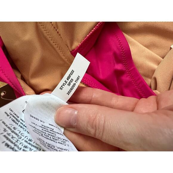 NWT J. Crew Pink Fushia One Piece Swim Suit Ruched Ruffle V Neck Women's 22 - Picture 9 of 10